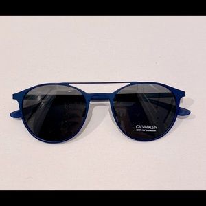 NWT Calvin Klein CK20138S Sunglasses | Matte Navy Silver | UV Protection
